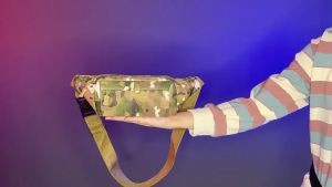 Túi đeo bụng nam vải bố thời trang cao cấp size 22cm