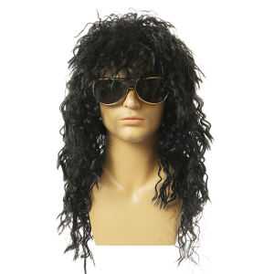 Tóc Giả Cosplay Xoăn Tự Nhiên Kiểu Punk Rock Tóc Nối Tổng Hợp Độ Dài Trung Bình Mũ Thoáng Khí Phong Cách Retro Dành Cho Nam.