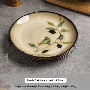 SHELI | Home Retro Japanese Kiln-Changed Glaze Creative Ceramic Bowl Set