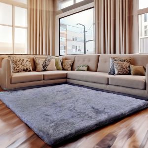 Karpet lembut bahan bulu rasfur ukuran 160x100 cm non anti slip