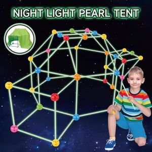 Childrens versatile glow-in-the-dark castle building block toy an educational gift for kids