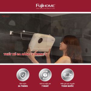 Máy Sưởi Gốm Đa Năng Treo Tường Để Bàn Fujihome FHB6000E Công Nghệ PTC Hẹn Giờ 24H Bảo Hành 24 Tháng