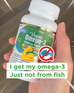 LABO Nutrition OmaxPure Vegan Omega 3 - 1000mg Algae Oil Plant-based Omega3 DHA EPA - Odourless Fish Oil Alternative for Heart Brain Eye Joint Health Support Lipid Profile • Supplement for Vegetarians • Made in Japan • 120 veggie softgels