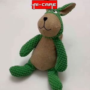 Robusta Rabbit Tough Squeaky Dog Chew Toys Teeth Cleaning Bite Pet Friendly Plush Toys
