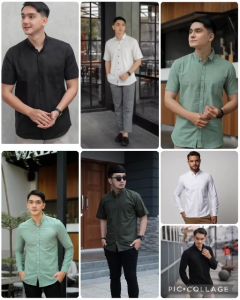 KEMEJA PRIA HITAM / KEMEJA HITAM LENGAN PENDEK / Kemeja hitam lengan panjang / kemeja pria