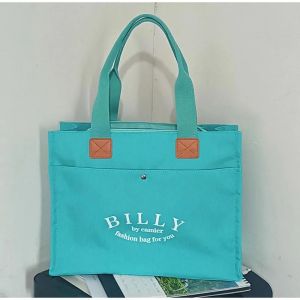 กระเป๋าถุงคอมพิวเตอร์เอกสารที่สามารถเตลื่อนย้ายได้กันน้ำความจุขนาดใหญ่ Tas Jinjing Bahu กระเป๋าผ้าใบสไตล์เกาหลีปรับแต่งกระเป๋าเอกสารสำหรับทั้งหญิงและชาย