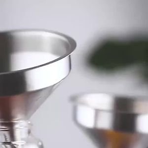 Stainless Steel Funnel With Handle Kitchen Oil Wine Transfer Funnel