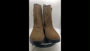 LDM-700 Suade Leather Safety Shoes Mens Working Shoe Steel Toe Cap Mid Cut Safety Boot Kasut Kerja Factory Construction