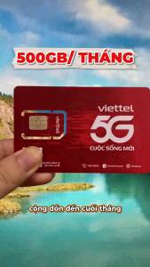 Sim 5G Viettel Siêu Data Gói 500GB/Tháng Data Tốc Độ Cao - Dung Lượng Không Chia Giới Hạn Theo Ngày - Gói 6 Tháng - 1 Năm Sử Dụng Không Nạp Tiền | 12T5G125 . FREESHIP - CHƯA KÍCH HOẠT