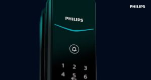 PHILIPS iFDesign Award-Winning Digital Door Lock DDL801-5HBS with Smart Key Fingerprint & Pin Code