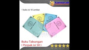 Buku Tabungan Anak Sekolah - Koperasi - Arisan - Pencatatan Kredit - 1 Pak isi 50 buku  10 Lembar Soft Cover