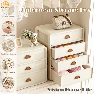 Vision Underwear Storage Box Multi-Purpose Bra Sock Organizer Separation Box Drawer Wardrobe Storage Cabinet Dustproof Compartment Sorting Box for Ties Panties Storage