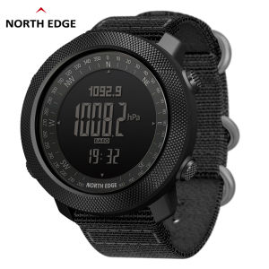 NORTH EDGE Mens sport Digital watch Running Swimming Military Army watches Altimeter Barometer Compass waterproof 50m Wristband