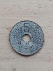 Đồng xu 5 Cent Đông Dương 1923-1937 sưu tầm