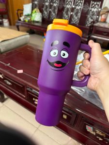 McDonalds Limited Edition Insulated Stainless Steel Straw Water Bottle Collaborative Gift with Straw Support Portability