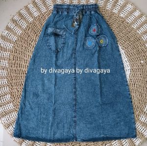 Rok Anak Perempuan Bahan Jeans Wash Mayung Kekinian Kisaran Umur 7-9 Tahun