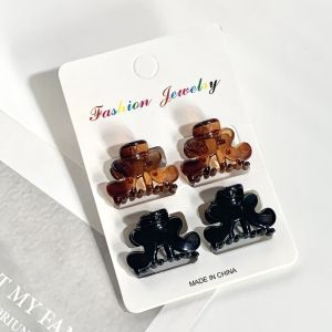 Black Mini 3cm Hair Claw Elegant Korean Style Fringe Hair Clip Fashionable Hair Accessory Small Size Cute Hair Gripper
