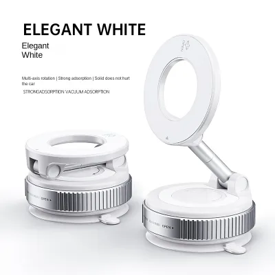 2025 New Model 360-Degree Rotating Alloy Magnetic Vacuum Suction Cup Car Phone Holder Portable New Design