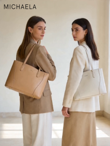 MICHAELA Minimalist Structured Tote Bag Spacious Versatile Everyday Bag for Work Travel HB6508062 XD
