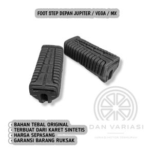 foot step pijakan step depan bahan karet tebal buat varian motor jupiter/vega/mx