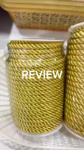 แบบตัดเมตร เชือกเกลียว สีดิ้นเงิน สีดิ้นทอง เชือกไหมเงาถักเกลียว ขนาด 3 - 8 มิล เชือกเกลียวดิ้นเงิน เชือกเกลียวดิ้นทอง