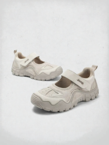 Jeep | Thick Sole Mary Jane Shoes Magic Tape
