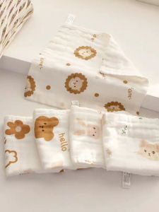 Baby Saliva Towel Newborn Pure Cotton Soft Small Square Towel Baby Special Face Washing Kindergarten Childrens Gauze Towel