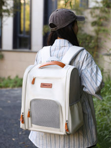 Large Capacity Portable Cat Backpack Double Shoulder Pet Bag Travel Outdoors Cat Carrier Cage for Cats by LiMaoXiaoSheng