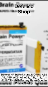Baterai Batre Battery Oppo A3S A5S A7 A12 A31 2020 A11K REALME 2 REALME C1 BLP673 Double Power Merk Brain 5800 MAH