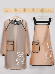 Waterproof and Oil-Resistant Washable Apron for Women and Men at Home Kitchen or Restaurant Long Sleeve