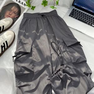 Cargo pants parachute Kargo wanita parasut baggi oversize