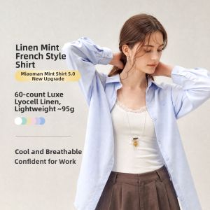 INMAN | Lyocell Linen Simple Folded Cuff Shirt