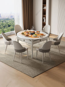 Ruiteng | Multifunctional Extensible Dining Mahjong Table With Induction Cooker