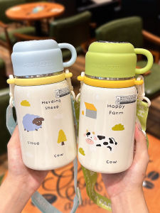 Cartoon Stainless Steel Tea Separation Water Bottle Portable Insulated Mug Cute Portable Sporty Tea Brewing Cup for Students