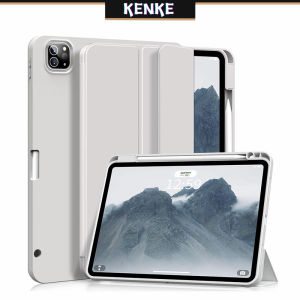 KENKE iPad Case for 10.9 Inch 2022 ipad Air 4 Air 5 ipad pro 11（2020/2021/2022）ipad pro 12.9 with Pencil Holder Smart iPad Case with Soft TPU Back [Support Auto Wake/Sleep] Supports Apple Pencil II for charging