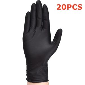 20/50/100PCS Black Nitrile Disposable Gloves 4Mil Latex Free Safety & Work Gloves for Household Hair Dye Mechanic Tattoo Gloves
