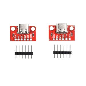 Aideepen | 1-5PCS USB Type C Connector Board 3.1 Serial Basic Breakout Female Connector Breakout Board Red Adapter Board