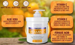 New Lot 🎯 Vitamin C Advanced Brightening Cream 16 oz (454 g) by Advanced Clinicals Import from USA