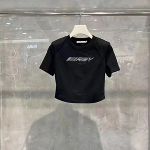 Revanyaya Slim Fit round Neck Short Sleeve T-Shirt Womens Summer New Style RO11001002 Fashionable Casual Cotton Top