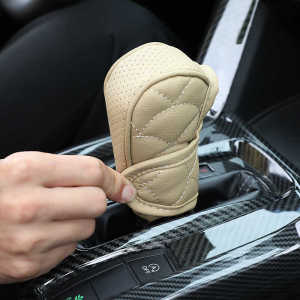 Car Gear Shift Cover Head Manual Automatic Gear Positioning Interior Car Decoration PU Leather Hand Brake Shift Cover