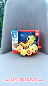 Đồ chơi giáo dục- Con sâu Xoay 360 độ linh hoạt kèm phát nhạc vui nhộn. Đồ chơi montessori cho bé