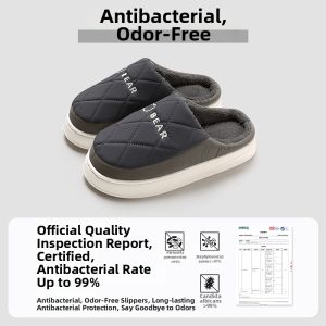 BAIMUQINGCHEN | Waterproof Slip-resistant Warm Mens Cotton Slippers