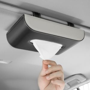 Car Tissue Box Hanging Visor Tissue Holder Car Supplies Sunroof Drawer Box Multifunctional Creative Cradle Tissue Box