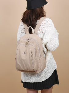 กระเป๋าเป้สะพายหลังผ้าไนลอนกันน้ำสำหรับเด็กนักเรียน ความจุขนาดใหญ่ กระเป๋าเดินทางแบบลำลองสำหรับผู้หญิง กระเป๋าสะพายไหล่แบบน้ำหนักเบา กระเป๋าใส่หนังสือ