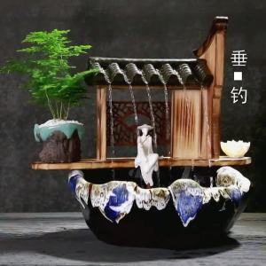 Water Feature Decorative Items Display Home Decoration Items Water Fountain Decorative Accessories Water Fountain Indoor New Chinese Zen Flowing Water Ornaments Humidifying Fountain