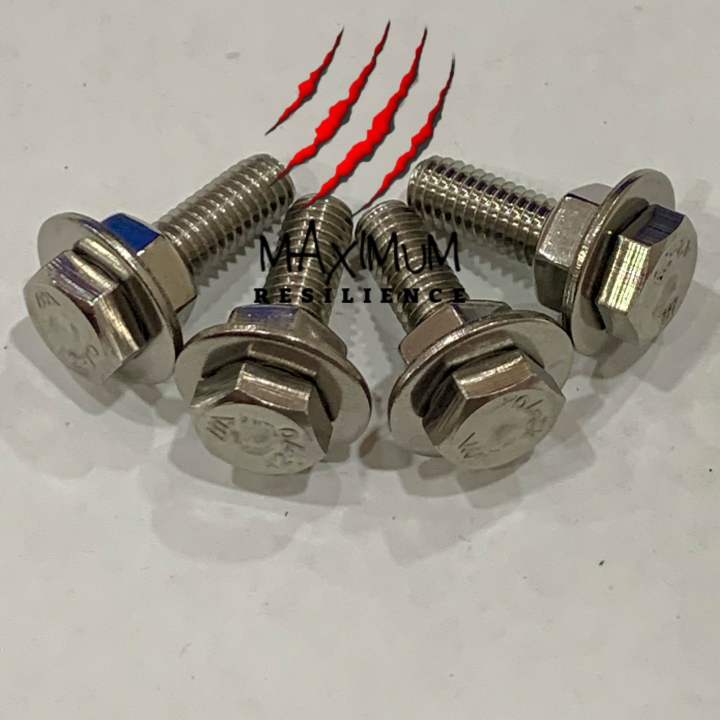 STAINLESS LICENCE PLATE BOLTS, NUTS AND WASHER FOR MOTORCYCLE PLATE AND