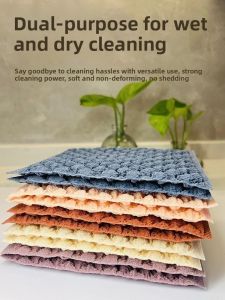 Oil-resistant Moonlight Sponge Kitchen Cloth Bubble Cloth Dishwashing Scrubber Non-stick Oil Home Use Household Cleaning Tool