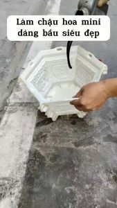 Khuôn đúc chậu cảnh lục giác bầu 26cm