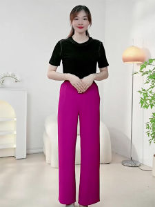 Summer Acetate Fiber Long Casual Pants Womens Style Commute Fashion Natural Waist Other Fabric No Lining Ladies Premium Quality