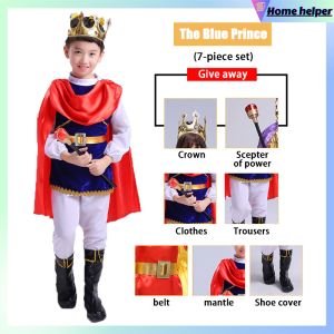Prince Costume Childrens Halloween Boys Clothes King Cosplay Costume Play Out Costume Show Makeup Costume